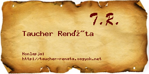 Taucher Renáta névjegykártya
